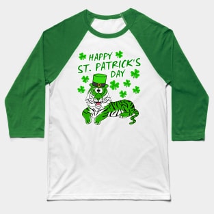 Happy St. Patrick’s Day 2022 Tiger Animal Lover Baseball T-Shirt